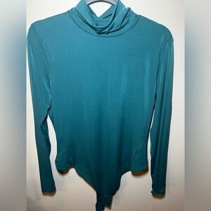 Lululemon Athletica Teal Long Sleeve Classic Night Out Turtleneck Bodysuit XL